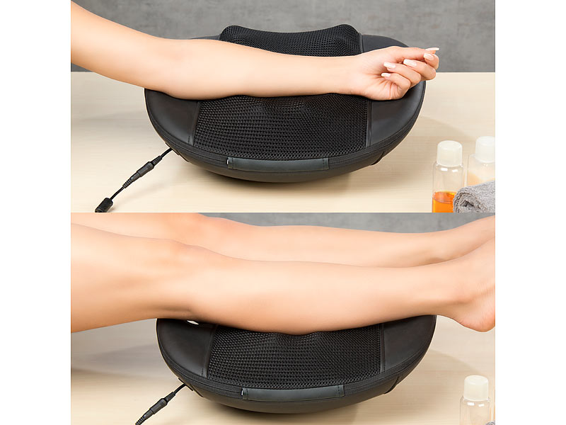Shiatsu-Rücken-Massagegerät mit 12 Köpfen und IR-Tiefenwärme 30 Watt