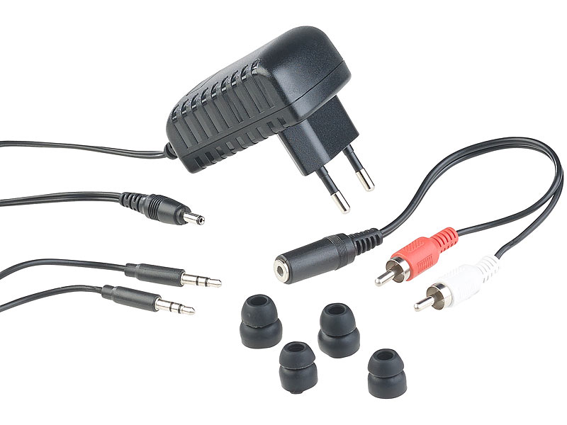 ; Hörhilfen mit Integrierten Mikrofonen und Audio-Anschluss per Klinke Hörhilfen mit Integrierten Mikrofonen und Audio-Anschluss per Klinke 