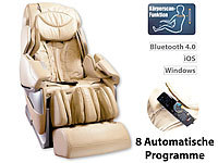 newgen medicals Luxus-Ganzkörper-Massagesessel mit Bluetooth und App, beige; Vibrationstrainer Vibrationstrainer 