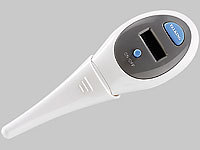 newgen medicals Digitales Fieberthermometer mit Sprachausgabe; Infrarot-Stirnthermometer 