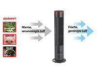 newgen medicals Mini-Tisch-Turmventilator VT-194.T mit Ionisator & Luftreiniger, USB