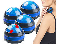 newgen medicals 4er-Set Massageroller für den ganzen Körper, mit 360°-Halterung, blau