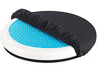 newgen medicals 360° drehbares Schaumstoff-Sitzkissen mit kühlender Gel-Schicht; Memory-Foam-Rückenkissen Memory-Foam-Rückenkissen Memory-Foam-Rückenkissen 
