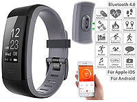 newgen medicals Premium-GPS-Fitness-Armband, XL-Touchdisplay, Puls, 14 Sportarten; Fitness-Armbänder mit Bluetooth Fitness-Armbänder mit Bluetooth Fitness-Armbänder mit Bluetooth Fitness-Armbänder mit Bluetooth Fitness-Armbänder mit Bluetooth 