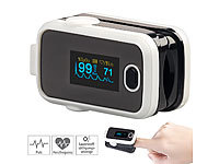 newgen medicals Medizinischer Finger-Pulsoximeter mit OLED-Display und USB-Anschluss; Akku-Massagepistolen Akku-Massagepistolen Akku-Massagepistolen 
