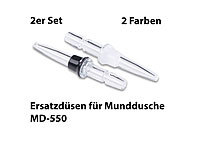 newgen medicals Ersatzdüsen in 2 Farben für Munddusche MD-550, 2er-Set; Schallzahnbürste mit Ladestation für USB und Netzstecker Schallzahnbürste mit Ladestation für USB und Netzstecker 