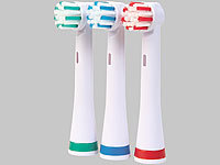 newgen medicals Ersatz-Zahnbürstenköpfe 3er-Set; Schallzahnbürste mit Ladestation für USB und Netzstecker Schallzahnbürste mit Ladestation für USB und Netzstecker 