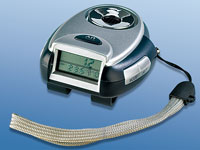 newgen medicals Pedometer (Schrittzähler) mit UV-Meter & Thermometer