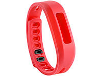 newgen medicals Wechsel-Armband für Fitness-Armband FBT-50, rot; Fitness-Armbänder mit Herzfrequenz-Messung und GPS-Streckenaufzeichnung Fitness-Armbänder mit Herzfrequenz-Messung und GPS-Streckenaufzeichnung 
