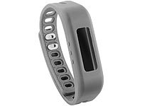 newgen medicals Wechsel-Armband für Fitness-Tracker FBT-30 V2, grau; Fitness-Armbänder mit Herzfrequenz-Messung und GPS-Streckenaufzeichnung 