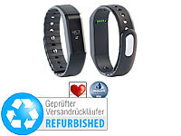 newgen medicals Fitness-Armband FBT-55 mit Bluetooth 4.0 (Versandrückläufer); Fitness-Armbänder mit Herzfrequenz-Messung und GPS-Streckenaufzeichnung 
