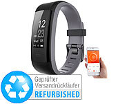 newgen medicals Premium-GPS-Fitness-Armband, XL-Touchdisplay, Puls (Versandrückläufer); Fitness-Armbänder mit Herzfrequenz-Messung und Nachrichtenanzeige 