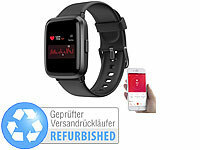 newgen medicals Fitness-Armband mit Glas-Touchscreen-Display, Versandrückläufer; Fitness-Armbänder mit Bluetooth Fitness-Armbänder mit Bluetooth 
