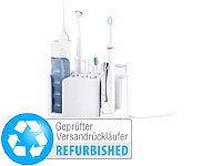 newgen medicals Zahnpflege-Set (refurbished); Schallzahnbürste mit Ladestation für USB und Netzstecker, Schallzahnbürsten 