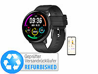 newgen medicals ELESION-kompatible Fitness-Smartwatch, Bluetooth, Versandrückläufer; Fitness-Armbänder mit Herzfrequenz-Messung und GPS-Streckenaufzeichnung Fitness-Armbänder mit Herzfrequenz-Messung und GPS-Streckenaufzeichnung 
