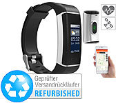 newgen medicals Fitness-GPS-Armband mit XL-Farb-Display (Versandrückläufer); Fitness-Armbänder mit Herzfrequenz-Messung und Nachrichtenanzeige Fitness-Armbänder mit Herzfrequenz-Messung und Nachrichtenanzeige 