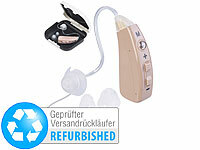newgen medicals Akku-HdO-Hörverstärker HV-633 mit zwei Klangkulissen Versandrückläufer; IdO-Hörverstärker, Fitness-Smartwatches, ELESION-kompatibel, Bluetooth & App 