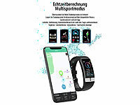 newgen medicals Fitness-Armband mit EKG-, Herzfrequenz & SpO2-Anzeige, IP67