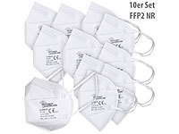 newgen medicals 10er-Set FFP2-Atemschutzmasken, zertifziert EN149, flexibler Bügel; Hand-Desinfektions-Gels Hand-Desinfektions-Gels 