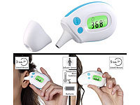 newgen medicals Medizinisches Mini-Infrarot-Fieberthermometer für Ohr & Stirnmessung