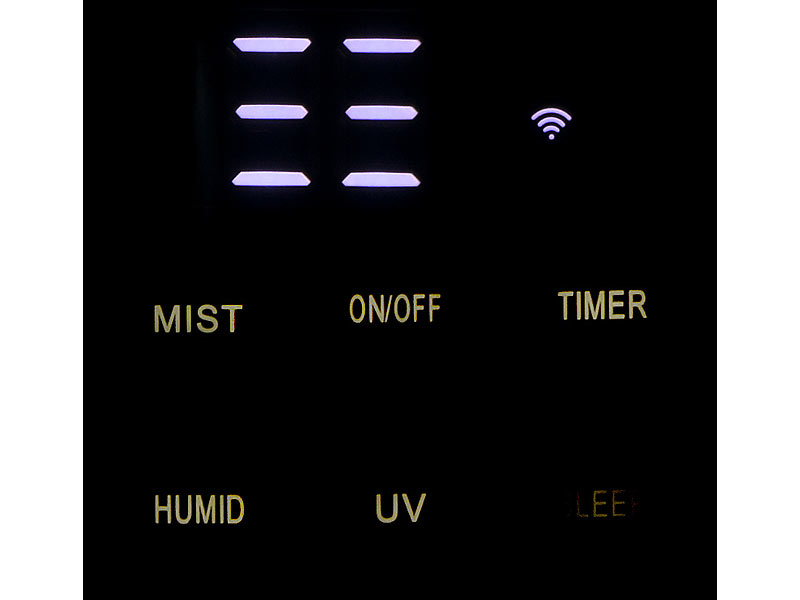 ; Ultraschall-Luftbefeuchter mit Aroma-Diffusoren und LEDs 