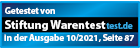 Stiftung Warentest: Schnarchstopper-Kissen (Versandrückläufer)