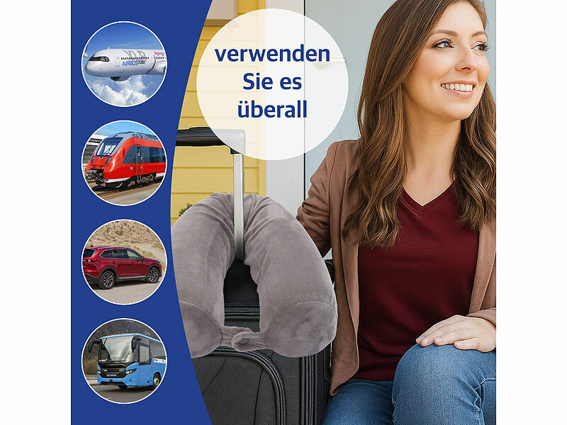 ; Aufblasbare Nackenkissen mit Bezug, Ergonomische Nackenhörnchen-Sets Aufblasbare Nackenkissen mit Bezug, Ergonomische Nackenhörnchen-Sets 