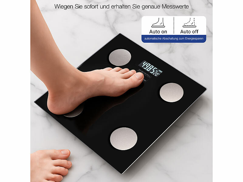 ; Körperanalysewaagen mit Bluetooth Körperanalysewaagen mit Bluetooth Körperanalysewaagen mit Bluetooth 