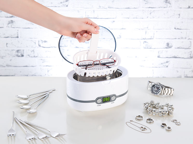 Nettoyeur à Ultrasons 35W Newgen Medicals - Pour Bijoux, Argenterie, Lunettes - Capacité 610 Ml, Simple D'utilisation