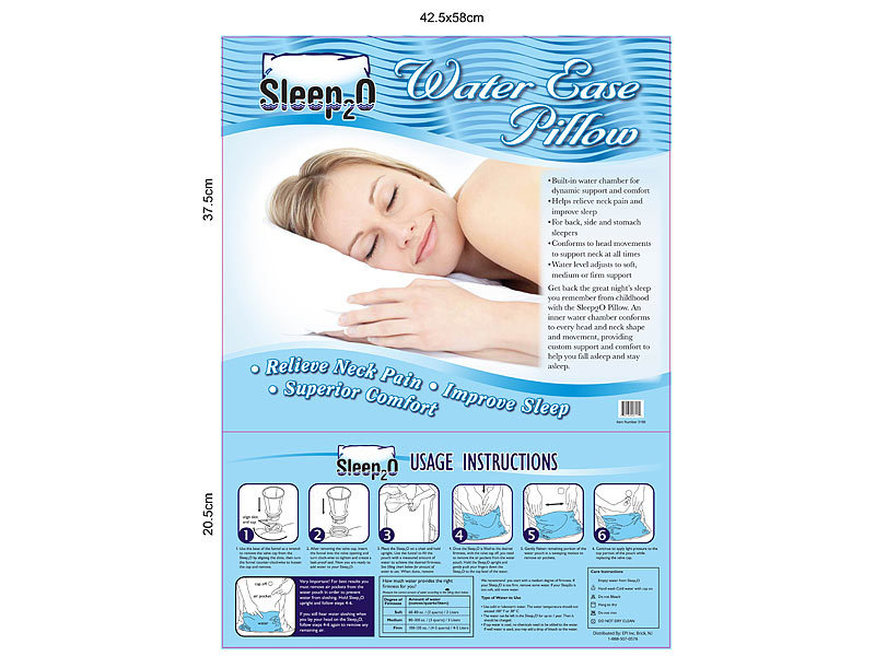 ; Wasser Kissen für gesundes Schlafen Wasser Kissen für gesundes Schlafen Wasser Kissen für gesundes Schlafen 