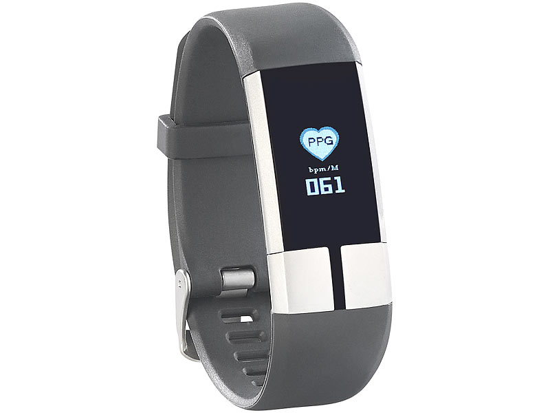 ; Fitness-Armband mit Blutdruck- und Herzfrequenz-Anzeigen, Bluetooth 