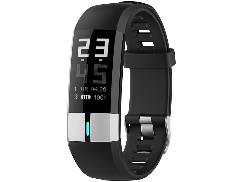 ; Fitness-Armband mit Blutdruck- und Herzfrequenz-Anzeigen, Bluetooth 