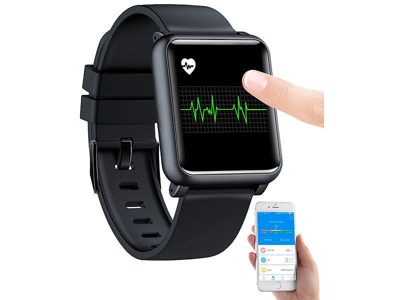 ; Fitness-Armband mit Blutdruck- und Herzfrequenz-Anzeigen, Bluetooth 