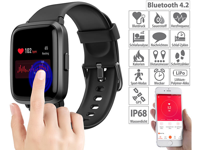 ; Smart-Watches Sport wasserdicht 