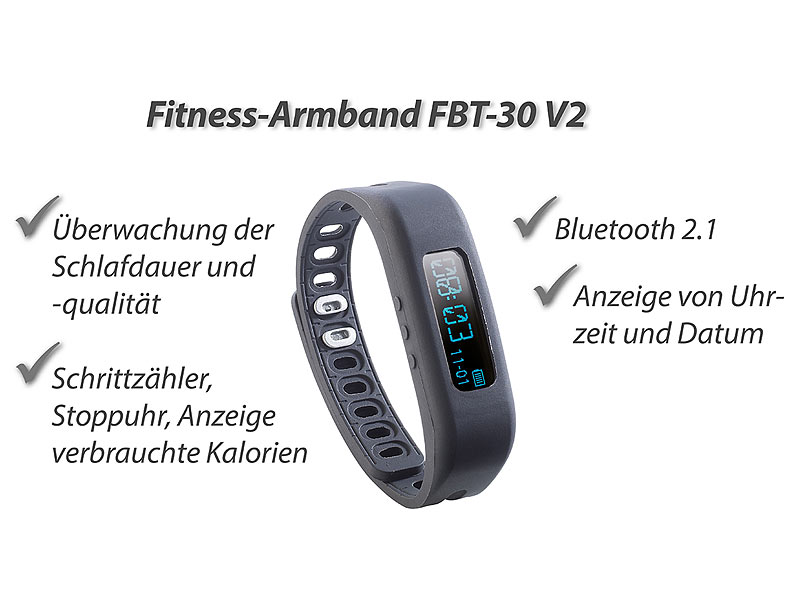 ; Fitness-Smartwatches, ELESION-kompatibel, Bluetooth & App 