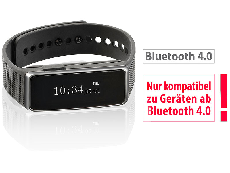 ; Fitness-Smartwatches, ELESION-kompatibel, Bluetooth & App 