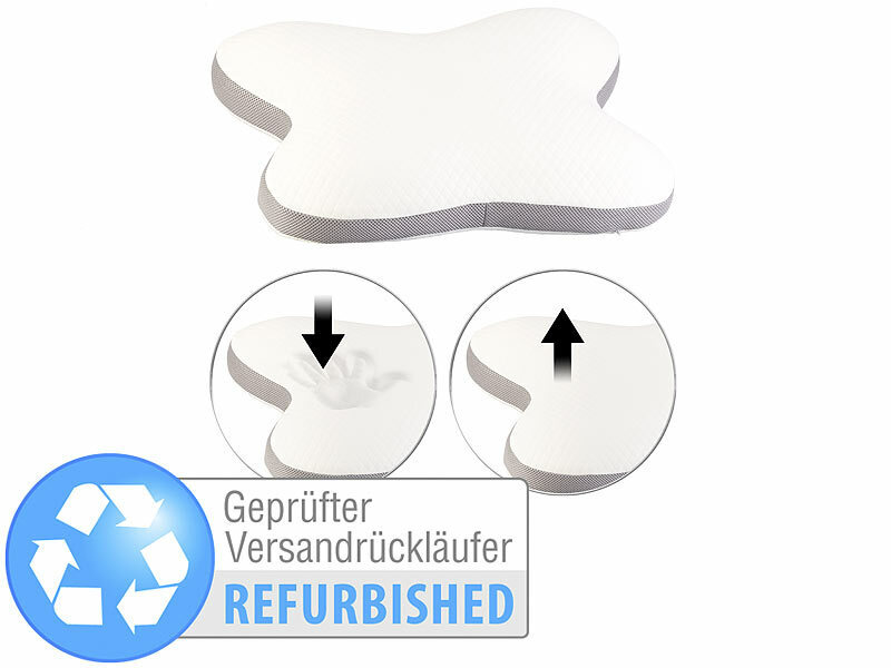 newgen medicals Memory-Foam-Schmetterlingskissen für Seiten und  Versandrückläufer