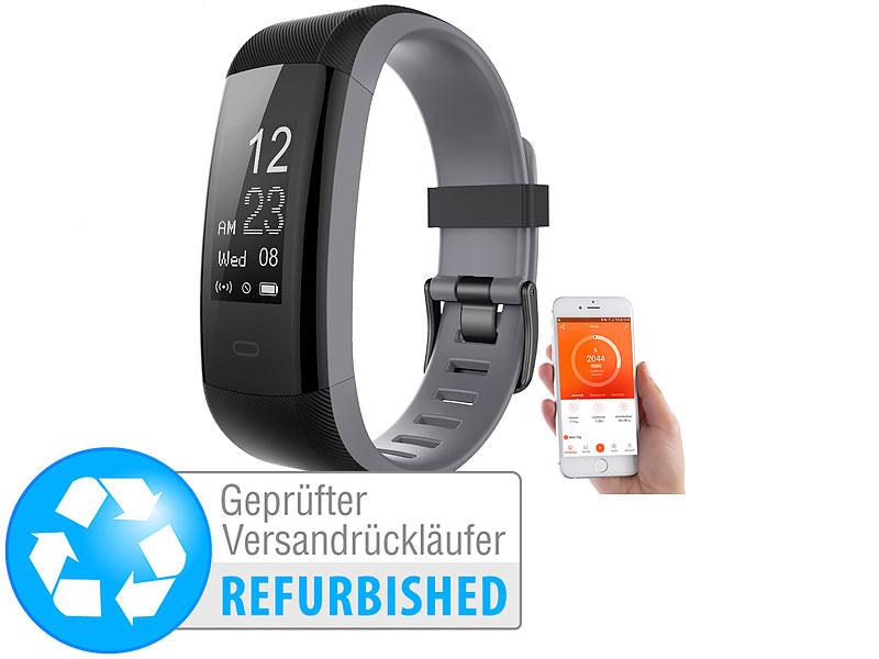 ; Fitness-Armbänder mit Herzfrequenz-Messung und Nachrichtenanzeige 