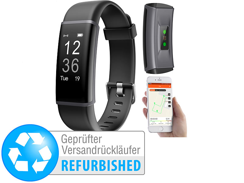 ; Fitness-Armbänder mit Herzfrequenz-Messung und Nachrichtenanzeige 