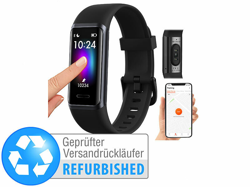 ; Fitness-Armband mit Blutdruck- und Herzfrequenz-Anzeigen, Bluetooth, Fitness-Armbänder mit Blutdruck-Anzeige und EKG-Aufzeichnung 