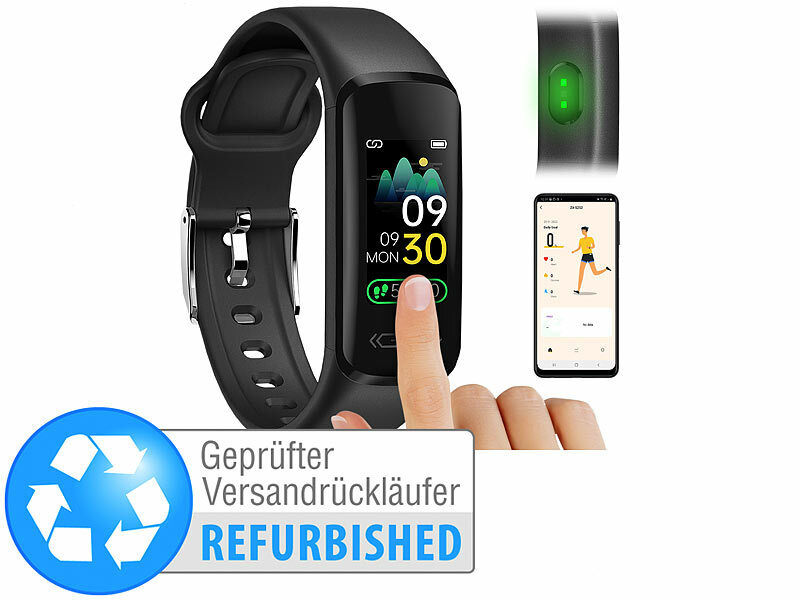 ; Fitness-Armband mit Blutdruck- und Herzfrequenz-Anzeigen, Bluetooth, Fitness-Armbänder mit Blutdruck-Anzeige und EKG-Aufzeichnung 
