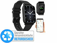 newgen medicals ELESION-kompatible Fitness-Smartwatch, Versandrückläufer; Fitness-Armbänder mit Herzfrequenz-Messung und GPS-Streckenaufzeichnung Fitness-Armbänder mit Herzfrequenz-Messung und GPS-Streckenaufzeichnung 