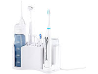 newgen medicals Zahnpflege-Set mit 10 Aufsätzen, Spiegel & Munddusche