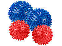4 boules de massage avec picots Ø 9 & 7,5 cm
