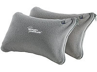 newgen medicals 2 aufblasbare Nacken und Reisekissen mit Fleece-Bezug, dunkelgrau; Aufblasbare Nackenkissen mit Bezug, Memory-Foam-Rückenkissen Aufblasbare Nackenkissen mit Bezug, Memory-Foam-Rückenkissen Aufblasbare Nackenkissen mit Bezug, Memory-Foam-Rückenkissen Aufblasbare Nackenkissen mit Bezug, Memory-Foam-Rückenkissen 