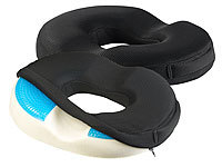 2 coussins d'assise ergonomiques en mousse à mémoire de forme avec gel