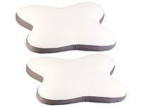 newgen medicals 2er-Set Memory-Foam-Schmetterlingskissen für Seiten und Bauchschläfer; Reisekissen Reisekissen Reisekissen Reisekissen 