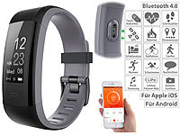 newgen medicals Premium-GPS-Fitness-Armband, XL-Touchdisplay, Puls, 14 Sportarten; Fitness-Armbänder mit Herzfrequenz-Messung und Nachrichtenanzeige Fitness-Armbänder mit Herzfrequenz-Messung und Nachrichtenanzeige Fitness-Armbänder mit Herzfrequenz-Messung und Nachrichtenanzeige 