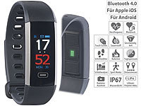 newgen medicals Fitness-Armband mit Farbdisplay, (Versandrückläufer); Fitness-Armbänder mit Herzfrequenz-Messung und GPS-Streckenaufzeichnung Fitness-Armbänder mit Herzfrequenz-Messung und GPS-Streckenaufzeichnung 