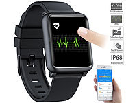 newgen medicals Fitness-Uhr mit Blutdruckanzeige, EKG, Bluetooth, Touchdisplay, IP68; Fitness-Armband mit Blutdruck- und Herzfrequenz-Anzeigen, Bluetooth Fitness-Armband mit Blutdruck- und Herzfrequenz-Anzeigen, Bluetooth Fitness-Armband mit Blutdruck- und Herzfrequenz-Anzeigen, Bluetooth Fitness-Armband mit Blutdruck- und Herzfrequenz-Anzeigen, Bluetooth 